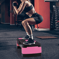 thumbnail image 5 of MADOG 31" Aerobic Stepper with Risers, Adjustable Height Workout Exercise Step Platform Trainer for Home Gym Fitness, Pink, 5 of 12