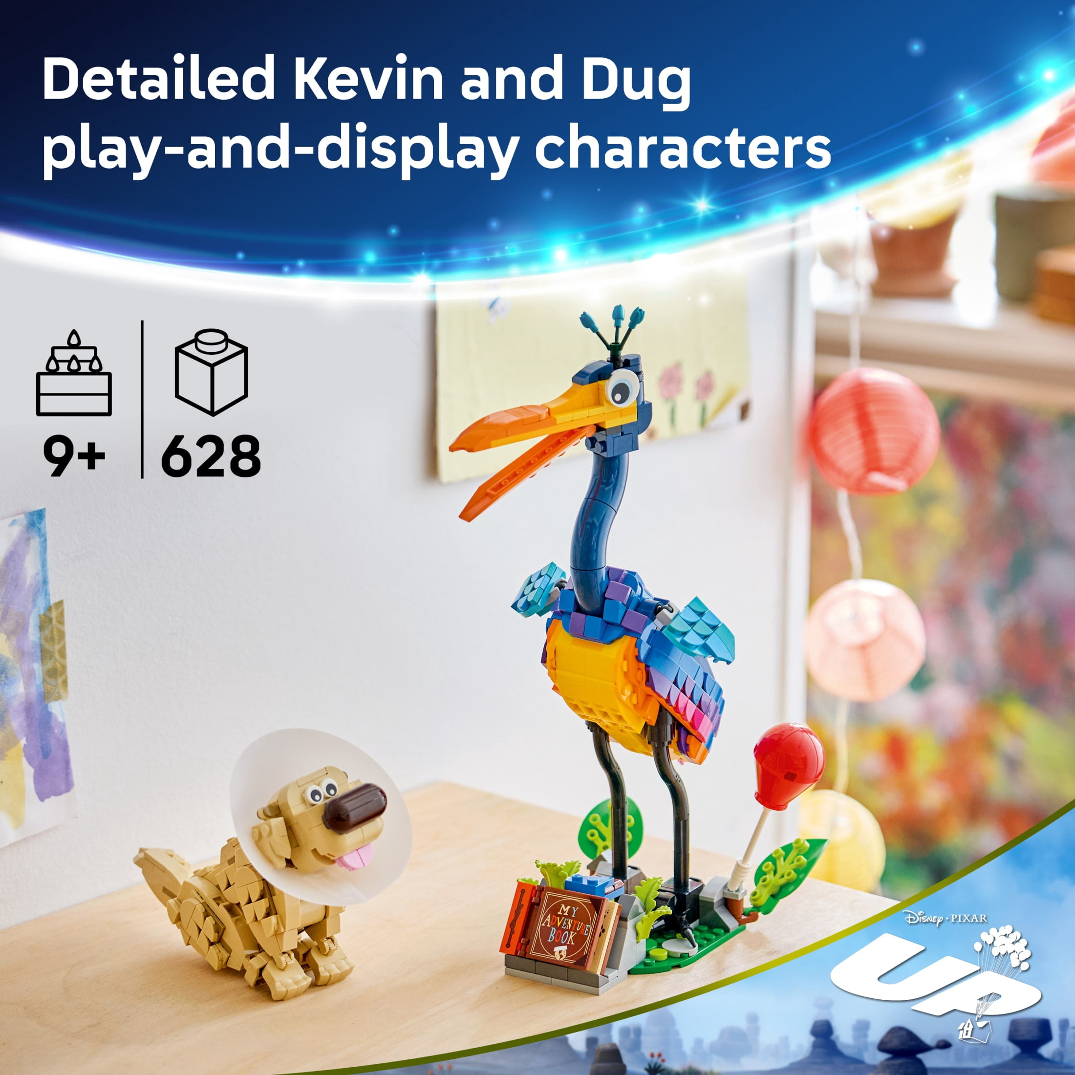 LEGO Disney Pixar Kevin & Dug - Up Movie Building Toy for Girls & Boys, Ages 9+ - Birthday Gift for Kids - Movie Collectible for Bedroom, Shelf Decor - 43290
