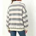 thumbnail image 6 of AHTJRT Y2k Women Striped Rugby Shirt Long Sleeve Collared Oversized Sweatshirt Vintage Jersey Streetwear Top Casual Loose Outdoor Sports Golf Pullover, 6 of 8