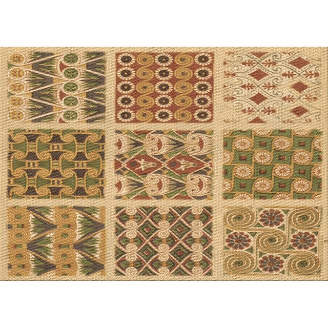 Ahgly Company Tapis d'Intérieur Lavables en Machine Rectangle Transitionnel Orange Jaune, 7' x 9'