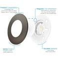 thumbnail image 3 of Luxrite 3-4 Inch LED Ceiling Light, 5CCT 2700K-5000K, 650LM, J-Box or 4 Inch Housing, Wet Rated, UL, Bronze 4 Pack, 3 of 8