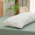 thumbnail image 5 of BESTOUCH 100% Washed Cotton Full Body Pillowcase Linen Feel Soft Breathable 1Pcs with Envelope Closure Bright White 20x54 Inches, 5 of 5