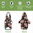 thumbnail image 6 of Honeii Rose Flowers Print Small Dog Hoodies Pet Hooded Sweatshirts Fall Winter Puppy Cat Sweaters Warm Clothes for Small Dogs Outfits Costume-X-Large, 6 of 7