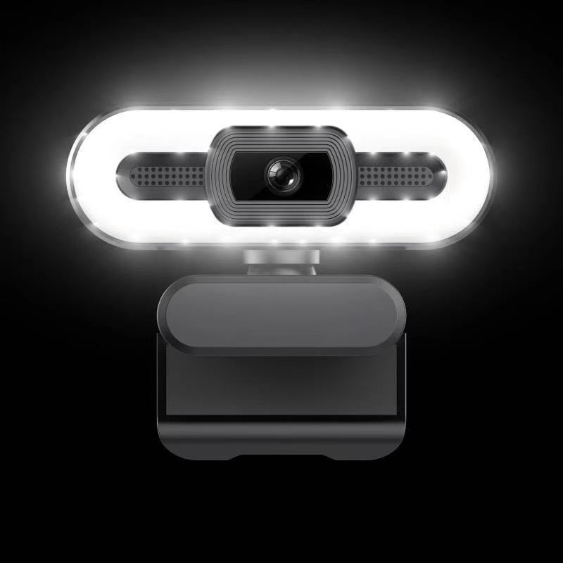 Autofocus HD Webcam with Fill Light Rotatable Laptop Webcam PC Computer Camera with Microphone for Youtube Video