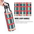 thumbnail image 4 of Yayeee 20oz Insulated Water Bottle Double Wall Stainless Steel with Flip Straw Lid, Green Plaid, 4 of 7