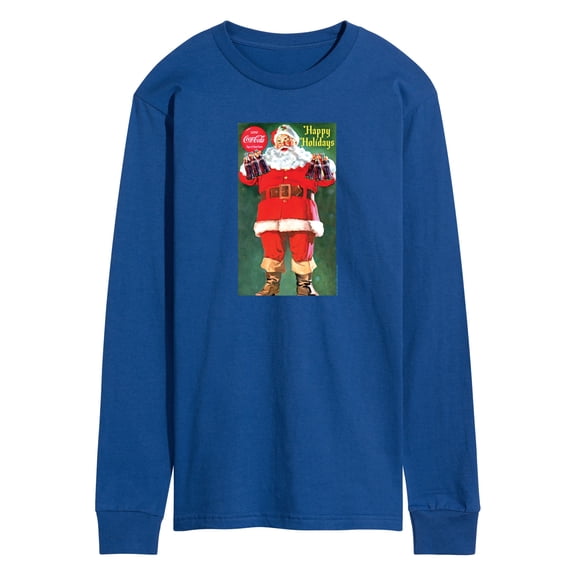 Coca-Cola - Santa with Coke Bottles - Men's Long Sleeve Graphic T-shirt