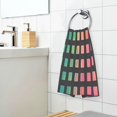 thumbnail image 3 of Yayeee 100% Cotton Hand Towels for Bathroom 16" x 28" Soft Absorbent Kitchen Towel, Pink Block Pattern, 3 of 7