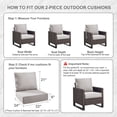 thumbnail image 5 of Jentlehouse 22''×24''×6'' Outdoor Deep Seat Cushions Set of 2,Water,UV & Fade Resistant High-Resilience Chair Cushion for Patio Furniture Chair Couch, 5 of 11