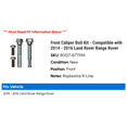 thumbnail image 2 of Front Caliper Bolt Kit - Compatible with 2014 - 2016 Land Rover Range Rover 2015, 2 of 2
