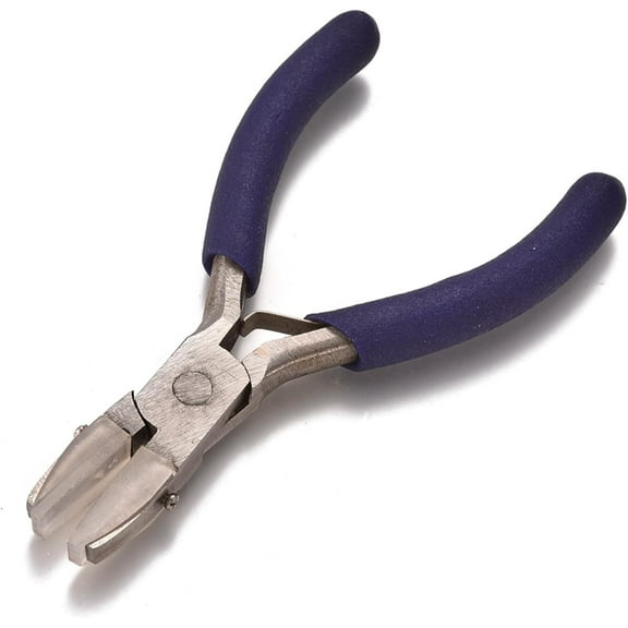 1Pc Flat Nose Pliers 3.6 Inch Jewelry Pliers Blue Jewelry Making Tools Nylon Jaw Pliers Comfort Grip Handle Craft Pliers Flat Chain Nose Pliers for Jewelry Making Supplies