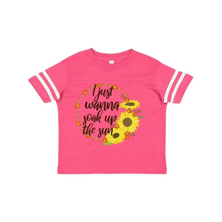 

Inktastic Sunflower I Just Wanna Soak up the Sun Gift Toddler Boy or Toddler Girl T-Shirt