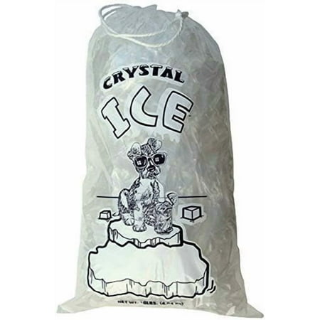 10 lb Ice Bags with Drawstring 11 in x 19 in x 1.4 mil Pack of 500 Heavy Duty Grade