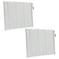 Milisten Fireplace Screen Inside Black Iron 2Pcs