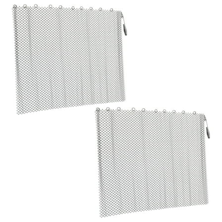Milisten Fireplace Screen Inside Black Iron 2Pcs