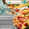 thumbnail image 6 of Boho Chic Canvas Tote Bag – Vintage Floral Tribal Pattern Reusable Grocery Bag, Abstract Geometric Earthy Aesthetic Shopping Bag for Women, Hippie & Artistic Lifestyle, 6 of 7