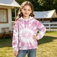thumbnail image 4 of Tdoqot Girls Tie Dye Fashion Hoodie- Cute Casual Long Sleeve Fall Kids Pullover Sweatshirt Pink Size 5, 4 of 7