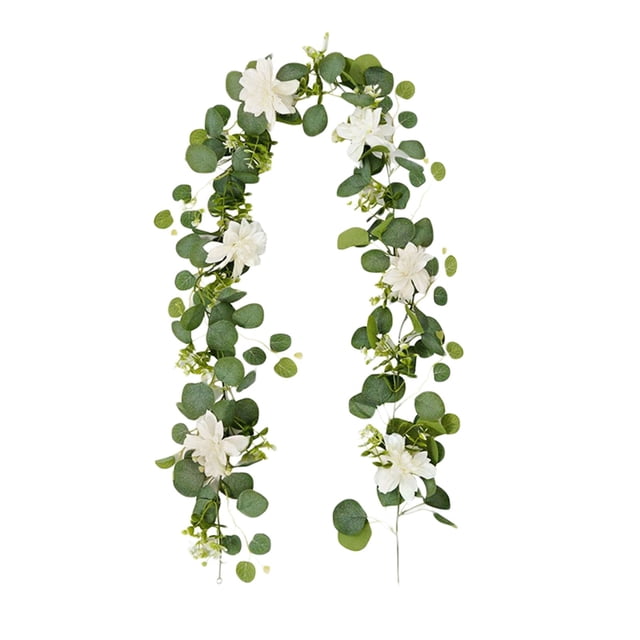 With White Roses A Faux Rose And Greenery And Vine Suitable For Wedding And Home Party Runner .