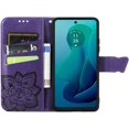 thumbnail image 2 of Compatible with Moto G 5G 2024 Wallet Case Glitter Bling with Card Holder and Stand Leather Flip Wallet Diamond Butterfly Protective Case for Moto G 5G 2024 Crystal Purple, 2 of 13