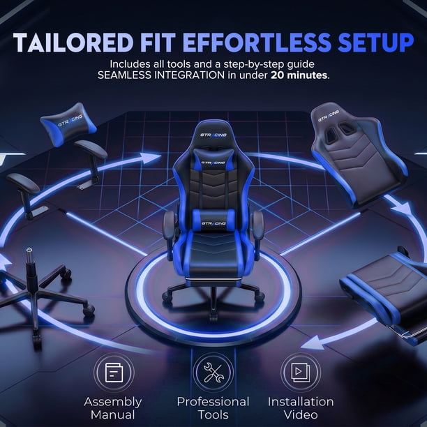 Free Shipping! GTRACING GTWD-200 Ergonomic Gaming Chair with