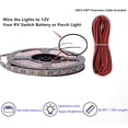 thumbnail image 3 of Luces de toldo para autocaravanas Lrimauix, 5 m, LED azules, 12 V, impermeables, IP65, 3 of 6