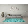 thumbnail image 3 of Ahgly Company Indoor Square Abstract Light Blue Modern Area Rugs, 8' Square, 3 of 4