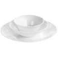 thumbnail image 3 of Gibson Ultra Radley 12 Piece Tempered Opal Glass Dinnerware Set in White, 3 of 3
