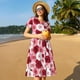 thumbnail image 4 of Balery Rose Vestidos sueltos de manga corta para mujer, vestidos de verano 2025, vestidos casuales de corte A con vuelo., 4 of 6