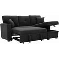 thumbnail image 3 of JERBOR Tufted Sectional Sleeper Sofa Pull Out Couch Bed - Modern Upholstered L Shaped Convertible Sofa Bed with Chaise Lounge and Storage for Living Room, 3 of 11