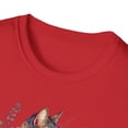 thumbnail image 4 of Floral Cat, Gildan Unisex Softstyle T-Shirt, Moon Cat Graphic Tee, S-3XL, 4 of 5