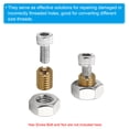 thumbnail image 4 of Uxcell 8 Pcs M8xM5x10mm Male to Female Brass Threaded Repair Insert Nut, Gold Tone, 4 of 7