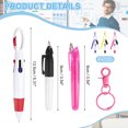 thumbnail image 2 of Uxcell Mini Highlighter Pen, Badge Reel Pen Highlighter Permanent Marker Pen Rose Red/Yellow/Purple, 2 of 7