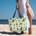 thumbnail image 6 of Daiia Green Avocado Beach Travel Bag - Water-Resistant Beach Bag, Lightweight Tote with 7 Pockets for Women and Men - Gym,Pool,Camping,Reusable Grocery Bag, 6 of 7