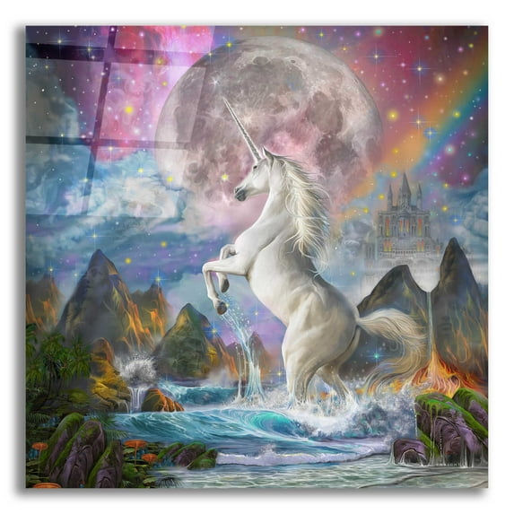 Epic Art 'Cover Uni' by Enright, Acrylic Glass Wall Art, 12"x12"