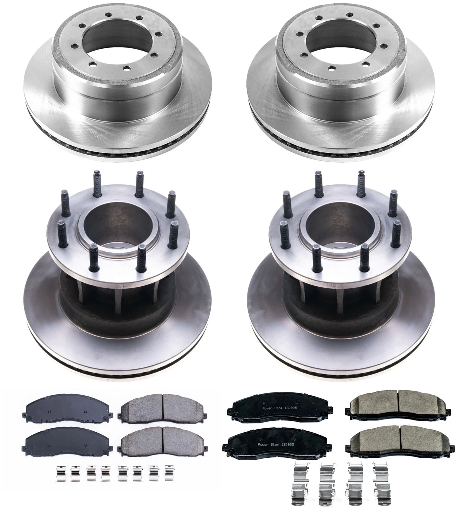 PowerStop Front and Rear Stock Replacement Brake Pad and Rotor Kit Fits: FORD Select Models KOE7572