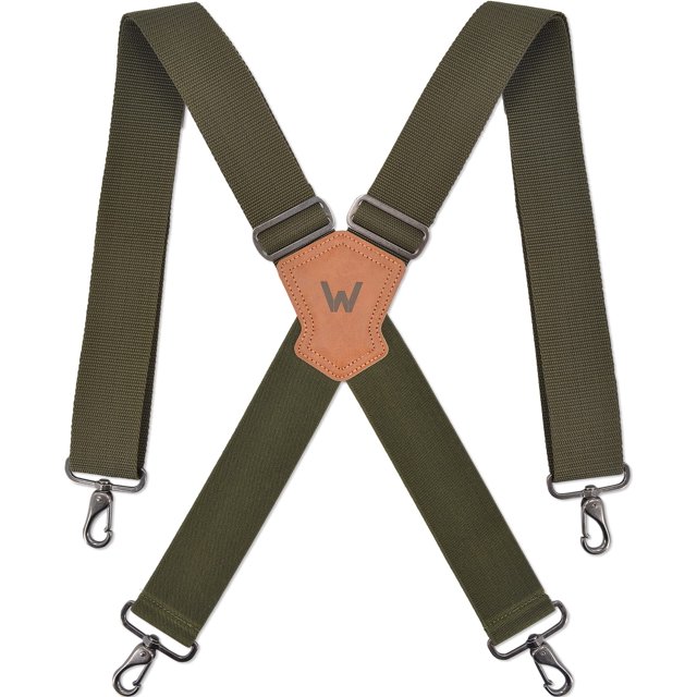 Tirantes WELKINLAND verdes para hombre, 5 cm de ancho, resistentes