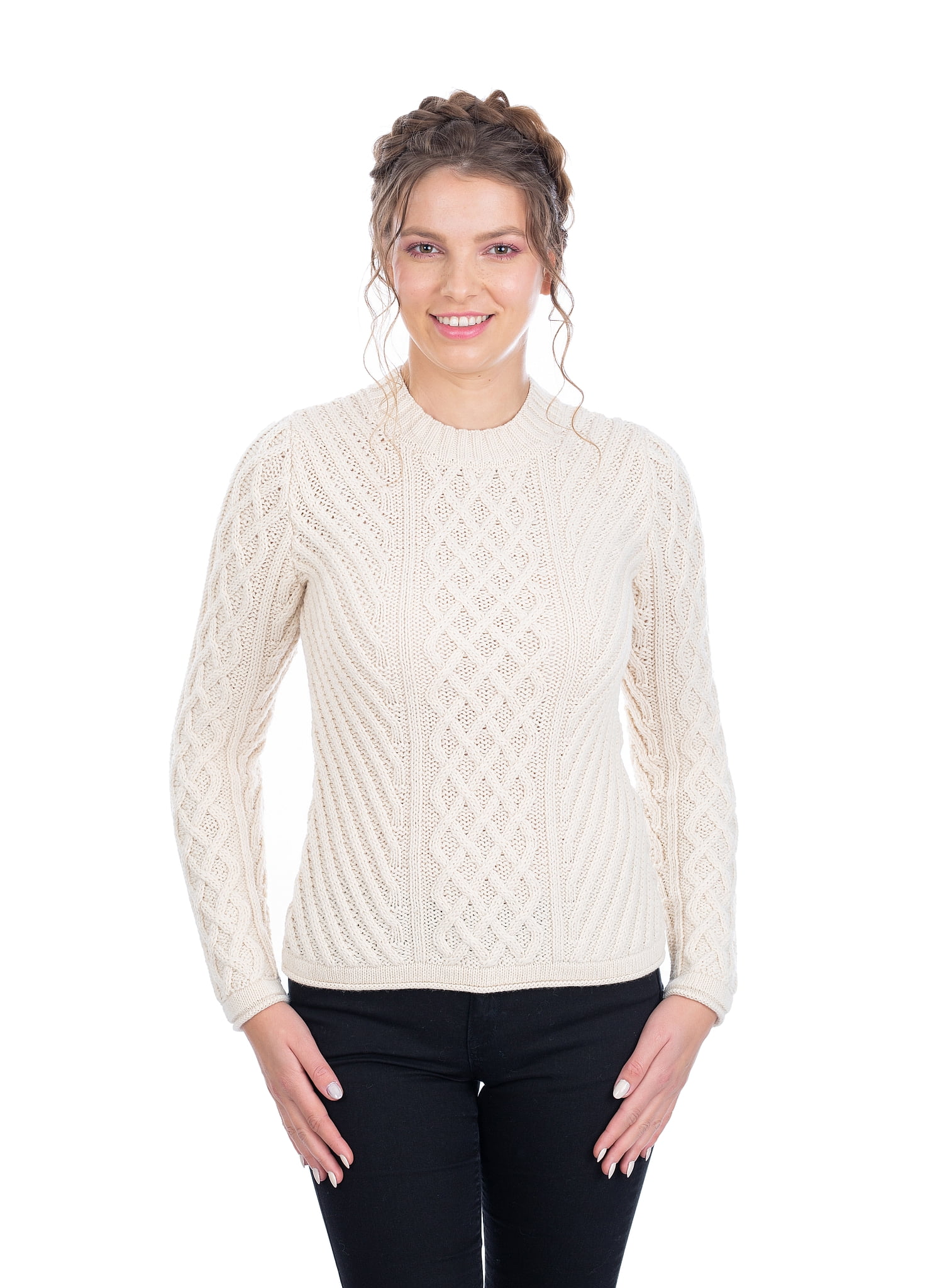 ladies crew neck jumpers