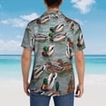 thumbnail image 4 of Disketp Mallard Ducks Swimming Hawaiian Shirts for Men,Mens Casual Short Sleeve Button Down Shirts Beach Shirt,3X-Large, 4 of 7