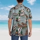 thumbnail image 4 of Balery Mallard Ducks Swimming Camisas hawaianas de manga corta para hombre, camisas playeras de corte holgado, camisas de vacaciones con botones,Medium, 4 of 7