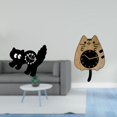 thumbnail image 2 of Reloj de pared,Reloj de pared decorativo para baño o dormitorio,Reloj de pared,Reloj de pared decorativo con forma de gato para sala de estar silenciosa,Reloj de pared de madera,decoración, 2 of 8