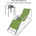 thumbnail image 3 of GloryStar Ensemble de 3 Chaises de Piscine Inclinables d'Extérieur, Chaises Longues en Osier avec Dossiers Réglables, Coussins Imperméables, Tables d'Appoint et Porte-Gobelets, 3 of 8