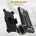 thumbnail image 5 of ExoGuard Belt Clip Holster and Case for Samsung Galaxy S21 5G Phone 6.2 Inch, Heavy Duty Belt Clip Holster and Adjustable with 360 Degree Rotation, No Screen Protector Black, 5 of 7