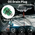 thumbnail image 2 of Unique Bargains M16x1.5 4MM Magnetic Oil Drain Plug Titanium Alloy Sump Drain Nut Bolt With 1 Copper Washer Green 1 Pc, 2 of 7