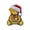Yellow, variant on Festive Christmas Candy Jar, 7.1 Inch Metal Tin With Glossy Finish, Holds Cookies Snacks And Party Favors For Holiday Tables And Shelves, Santa Hat Teddy Bear