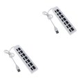 thumbnail image 4 of crativent Hub USB 4/7 Port USB 1.1 Répartiteur de Hub avec Interrupteur Marche/arrêt Adaptateur Convertisseur Multi USB C pour PC Accessoires Informatiques Blanc 7 Trous 2Ensemble, 4 of 6