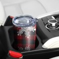 thumbnail image 5 of 20oz Tumblers Red Christmas Snowflake and Plaid Pattern Stainless Steel Vacuum Insulated Double Wall Travel Tumbler Cups Mug with Lid and Straw,Cleaning Brush for Cold & Hot Drinks, 5 of 7