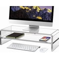 thumbnail image 1 of Soporte de monitor Wymexen, acrílico, 2 niveles, 40/50 cm, para iMac PC, 1 of 8