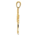 thumbnail image 2 of 14k Yellow Gold Polished/Textured Armenian Cross Pendant Charm, 2 of 4