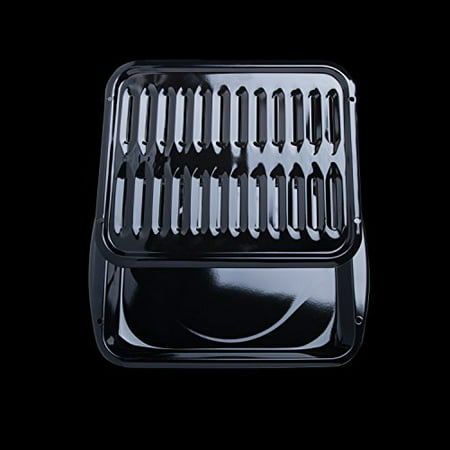 Range Kleen BP102X 2 Piece Heavy Duty Broiler Pan with Porcelain Grill 16 x 12.5 x 1.6 Inches