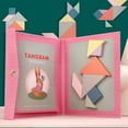 thumbnail image 4 of Wooden Tangram Puzzle Set With Magnetic Pieces And Pattern Book Educational Brain Teaser Toy For Kids Ages 3+ Promotes Creativity And Problem Solving Skills Size 8.6X7.87 Inch, 4 of 9