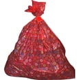 thumbnail image 2 of Fifth Ave Kraft Jumbo Gift Bag for Giant Gifts & Bikes 60" x 72" Snowflakes & Jingle Bells Christmas Prints, Heavy Duty (2 Pack), 2 of 7